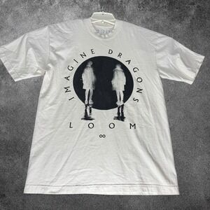Imagine Dragons LOOM World Tour 2024 Concert T Shirt Cream Graphic Band Tee M
